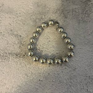 Elegant Silver Beaded Bracelet